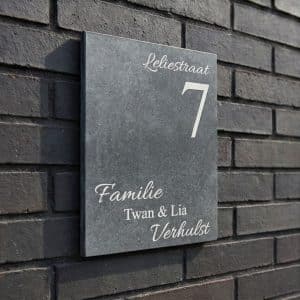 Naambord Leisteen 15 x 20 cm