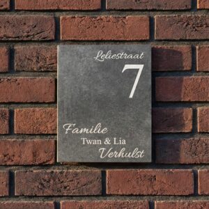 Naambord Leisteen 15 x 20 cm