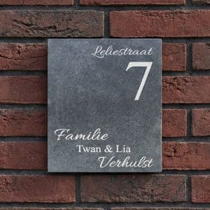 Naambord Leisteen 15 x 20 cm