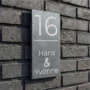 Naambord Leisteen 15 x 30 cm