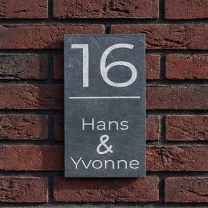 Naambord Leisteen 15 x 30 cm