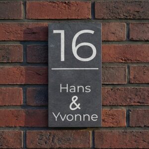 Naambord Leisteen 15 x 30 cm