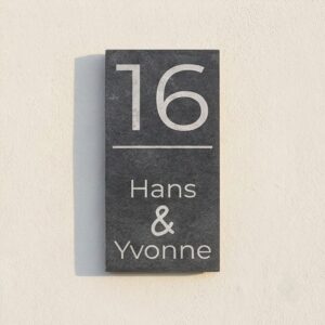 Naambord Leisteen 15 x 30 cm