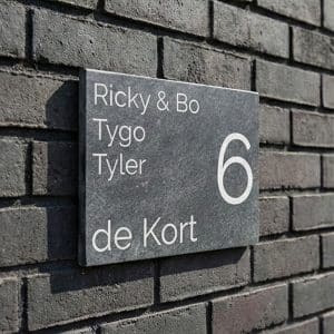 Naambord Leisteen 20 x 15 cm