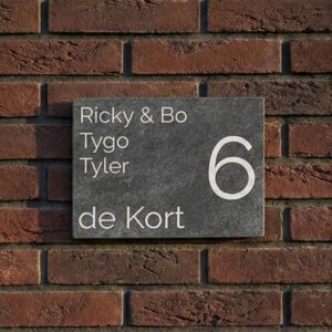 Naambord Leisteen 20 x 15 cm