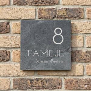 Naambord Leisteen 20 x 20 cm