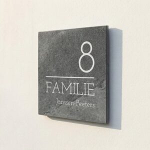 Naambord Leisteen 20 x 20 cm