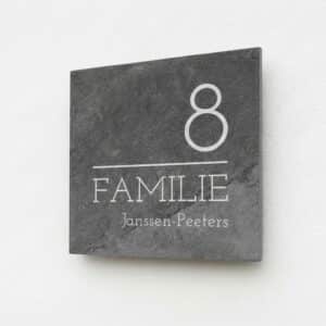 Naambord Leisteen 20 x 20 cm