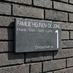 Naambord Leisteen 30 x 15 cm