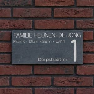 Naambord Leisteen 30 x 15 cm