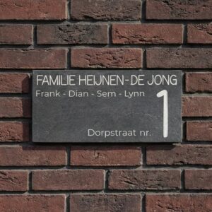 Naambord Leisteen 30 x 15 cm