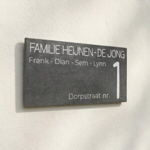 Naambord Leisteen 30 x 15 cm