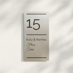 Naambord RVS 10 x 20 cm V01