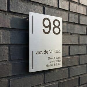 Naambord RVS 15 x 20 cm