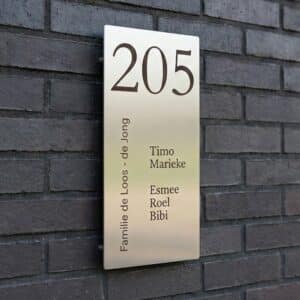 Naambord RVS 15 x 30 cm