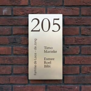 Naambord RVS 15 x 30 cm