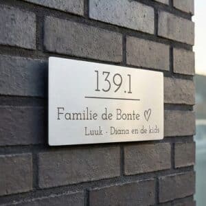 Naambord RVS 20 x 10 cm