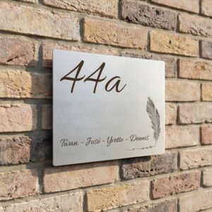 Naambord RVS 20 x 15 cm