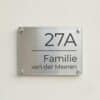 Naambord RVS - Plexiglas 20 x 15 cm