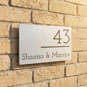 Naambord RVS 22 x 13 cm V01