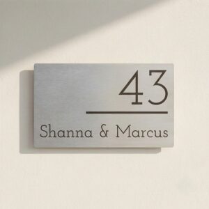 Naambord RVS 22 x 13 cm V01