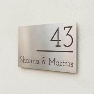 Naambord RVS 22 x 13 cm V01