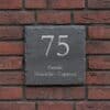 Naambord Leisteen 20 x 20 cm + Gaten