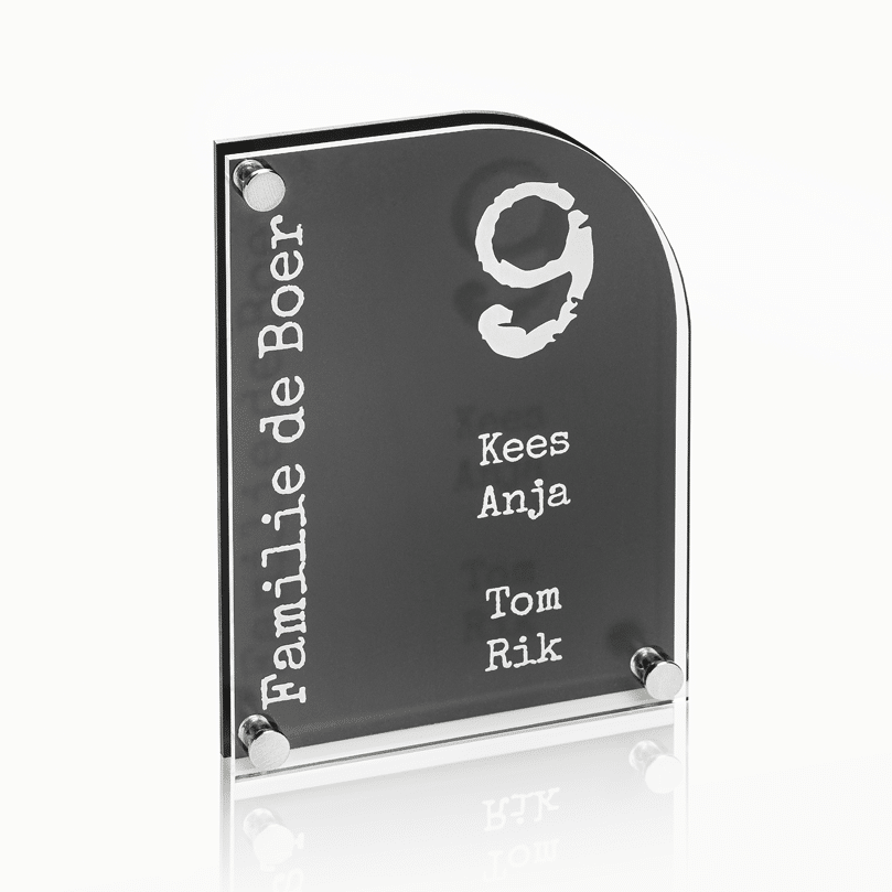 Uitgaven Classificatie Dader Naambordje voordeur bestellen in simpele 3 stappen - 123naamborden.nl