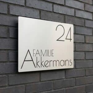 Naambord RVS 30 x 20