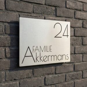 Naambord RVS 30 x 20