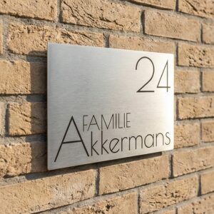 Naambord RVS 30 x 20