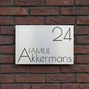 Naambord RVS 30 x 20