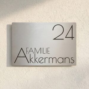 Naambord RVS 30 x 20