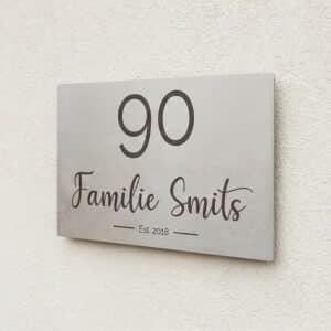 Naambord RVS 22 x 13 cm V02